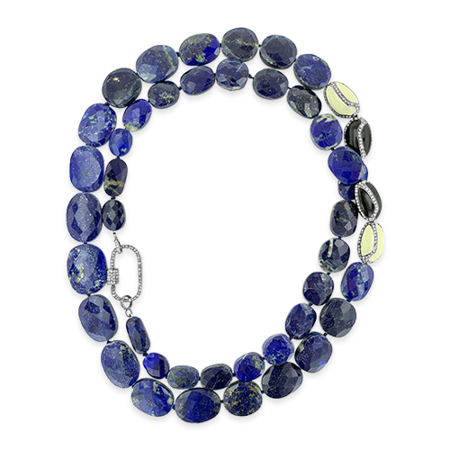 Lapis & Brown Diamond Necklace