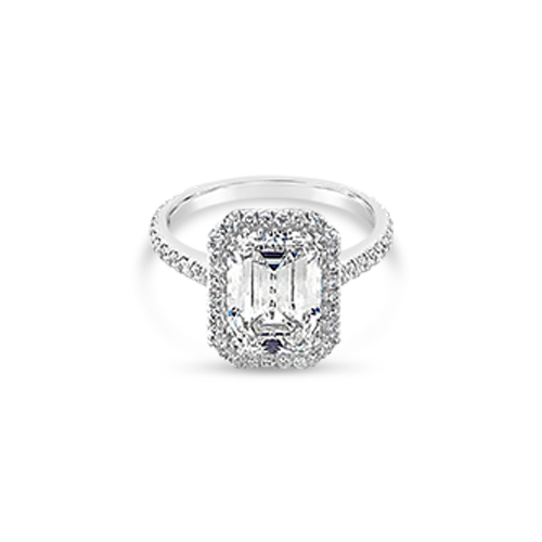 Emerald cut Diamond Engagement Ring