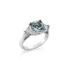 Aquamarine & Diamond Engagement Ring