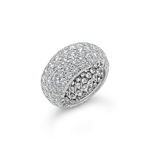 Five Row Diamond Band Ring
