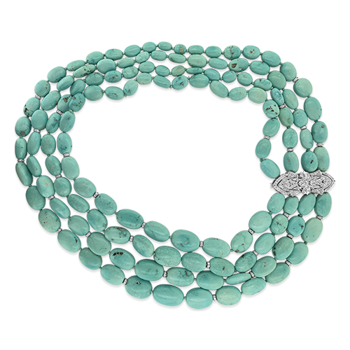 Turquoise & Diamond Necklace