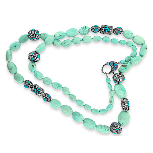Persian Turquoise & Diamond Necklace