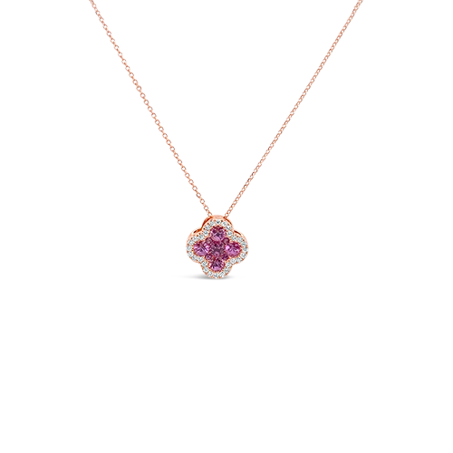 Pink Sapphire & Diamond Clover Pendant – CRAIGER DRAKE DESIGNS®