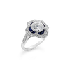 Diamond Ring with Sapphire Accents
