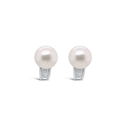 South Sea Pearl & Diamond Earrings