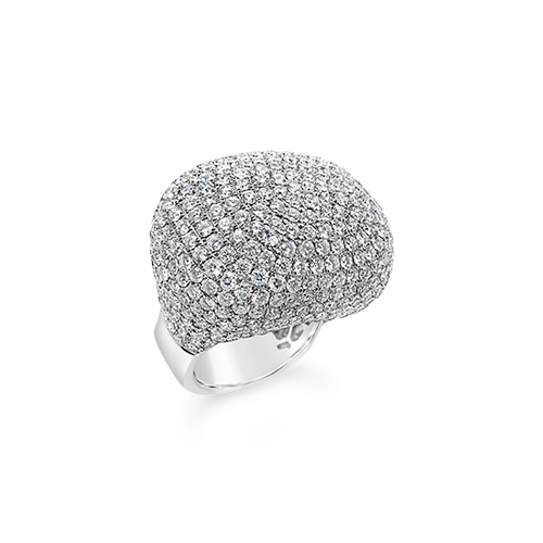 Diamond Bombe` Ring