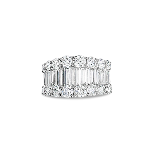 Wide Diamond Band Ring