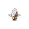 Brown & White Diamond Yin Yang Ring
