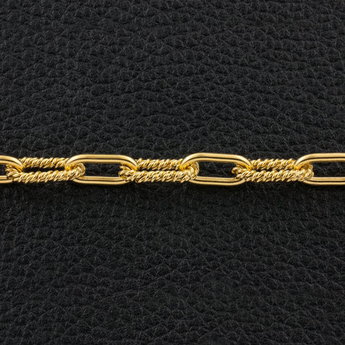 Twist & Plain Oval Link Chain