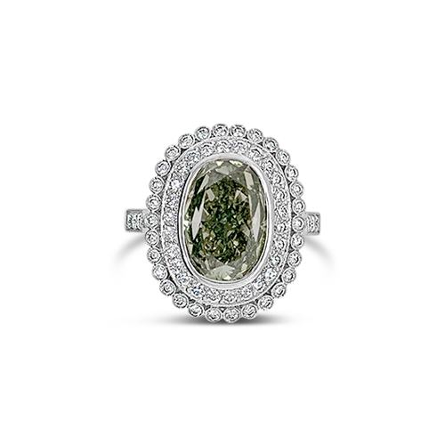 Fancy Green Diamond Ring