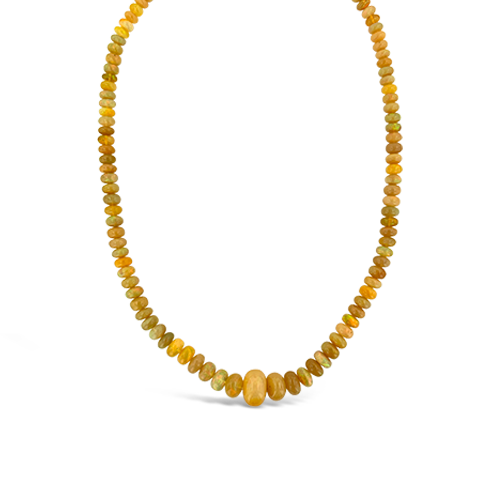 African Opal Bead Necklace