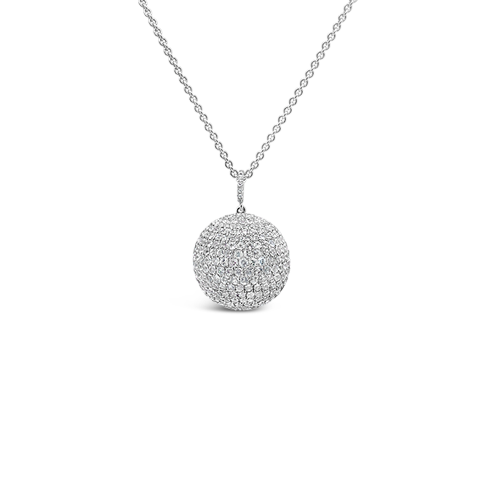 White Sapphire Ball Pendant