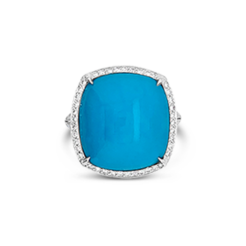 Turquoise & Diamond Ring
