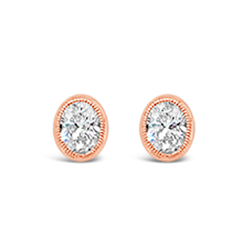 Oval Diamond Earrings