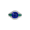 Sapphire, Emerald & Diamond Ring