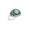 Diamond, Emerald & Sapphire Ring