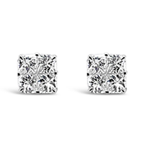 Multi-diamond Stud Style Earrings