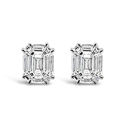 Invisible set Diamond Earrings