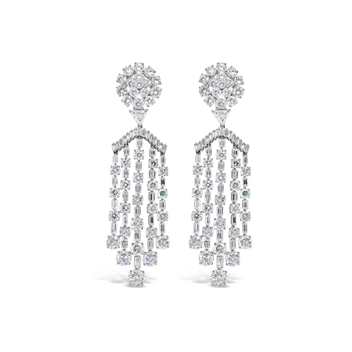 Diamond Chandelier Estate Earrings