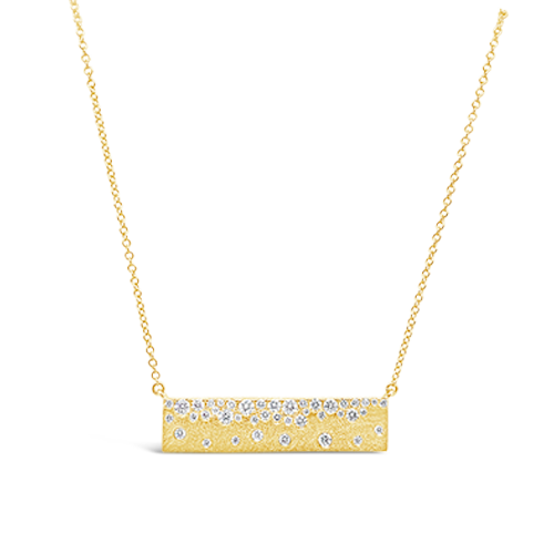 Diamond Confetti Bar Necklace
