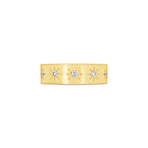 Gold & Diamond Sunburst Ring