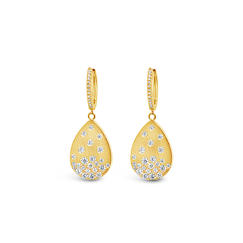 Diamonds in Pear Shape Dangle Earrings