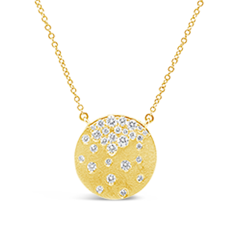 Round Confetti Diamond Pendant