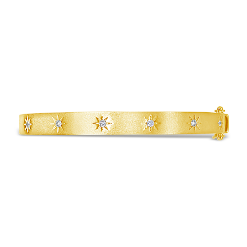 Diamond Stars Bangle Bracelet