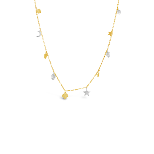 Star, Moon, Clover Necklace