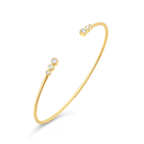 Yellow Gold & Diamond Bangle Bracelet