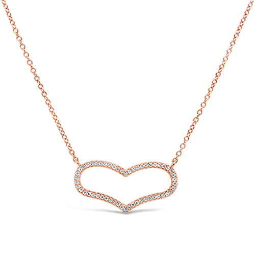 Wide Diamond Heart Pendant