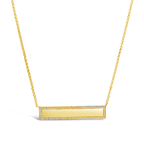 Diamond Bar Necklace