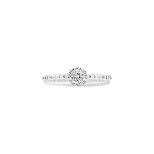 White Gold & Diamond Stackable Ring