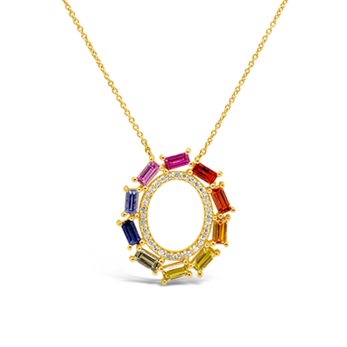 Rainbow sapphire pendant hotsell
