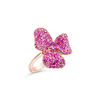 Pink Sapphire Flower Ring