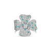 Paraiba & Diamond Flower Ring