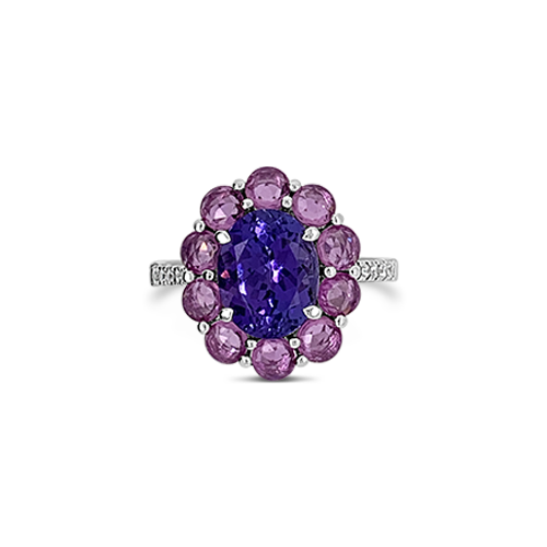 Tanzanite & Pink Sapphire Ring