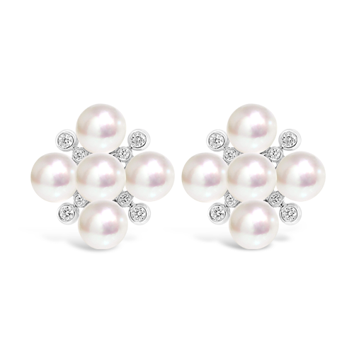 South Sea Pearl & Diamond Earrings