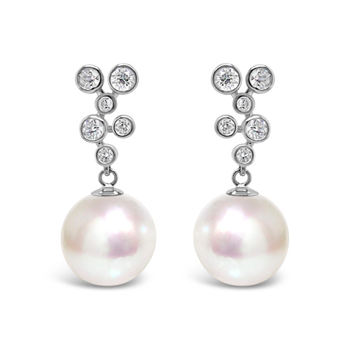 South Sea Pearl & Diamond Earrings