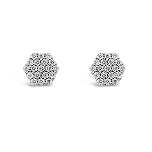 Diamond Hexagon Earrings