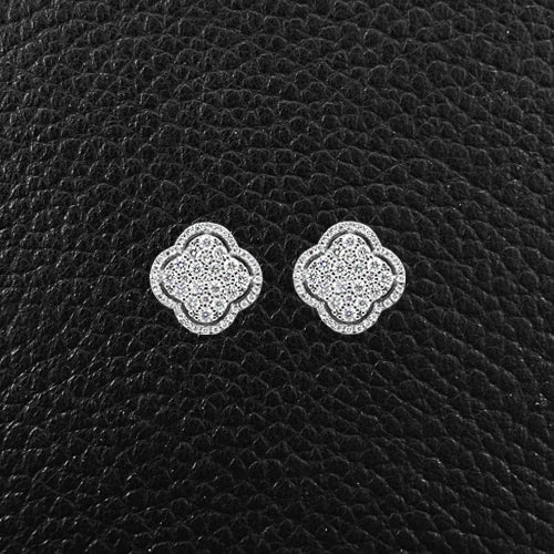 Diamond Clover Earrings