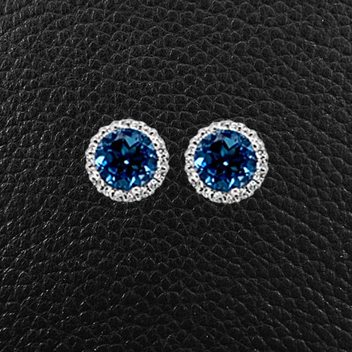 Sapphire & Diamond Earrings