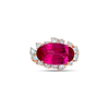 Red Spinel & Diamond Ring