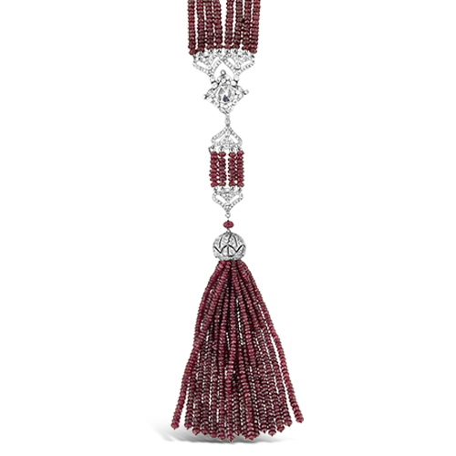 Ruby & Diamond Tassel Necklace