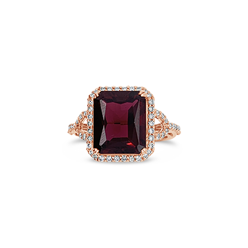 Garnet & Diamond Ring