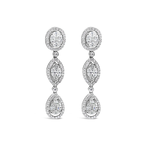 Diamond Dangle Earrings
