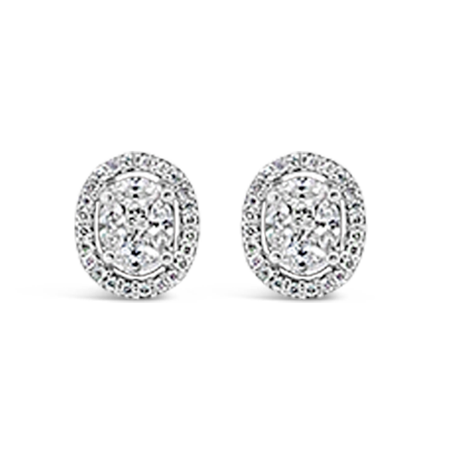 Diamond Cluster Earrings