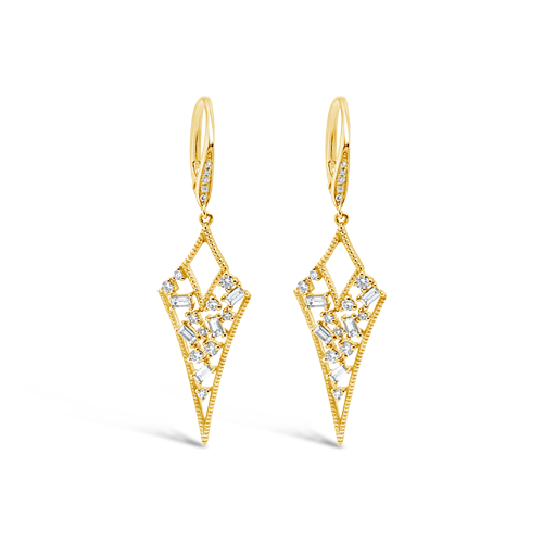 Diamond Arrowhead Earrings