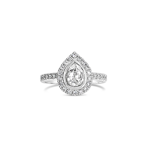 Pear Shaped Diamond Engagement Ring