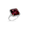 Rubellite & Diamond Ring